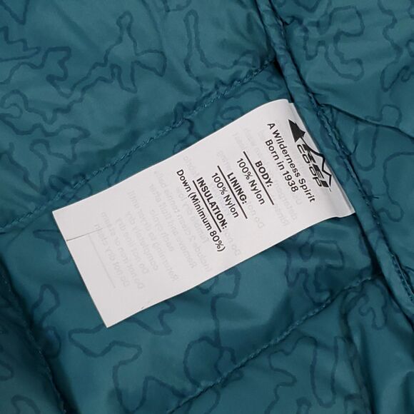 REI Co-op Women's Sz M Teal Puffer Vest 650 Down Lightweight Quilted Blue Green - Picture 7 of 8